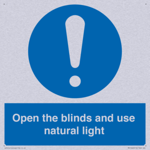 Open the blinds and use natural light